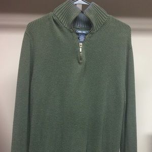 💙MENS💙 Zipper Green Collar Sweater 5/$25